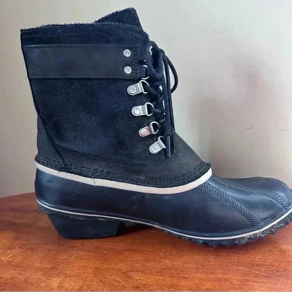 Sorel Winter Ankle Fancy Lace  Boots Sz 10 - Picture 8 of 10